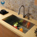 Undermount Single Bowl Kitchen Sink with Faucet and Soap Dispenser in Satin