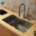 30" x 19" Undermount Single Bowl Kitchen Sink with Faucet and Soap Dispenser in Satin