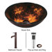 Autumn Glass Vessel Sink with Faucet  in Oil Rubbed Bronze
