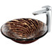 Caramel Vessel Sink with Faucet