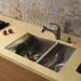 29" x 20" Undermount Double Bowl Kitchen Sink with Faucet and Soap Dispenser in Satin