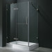 24" Pivot Door Swing Frameless Shower Enclosure with Base