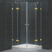 Neo-Angle Round Double Door Frameless Shower Enclosure with Base