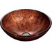 Mahogany Moon Above The Counter Round Tempered Glass Vessel Sink