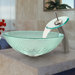 Icicles Glass Vessel Sink and Waterfall Faucet