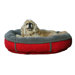 Faux Suede Round Comfy Cup&reg; Dog Bed in Red