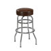 Steel Double Ring 26" Backless Metal Swivel Counter Stool