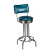 Steel Retro Single Ring 30" Metal Swivel Barstool