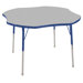 48" Clover Shaped Adjustable Activity Table in Gray