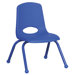 12" Plastic Stack Chair with Matching Painted Legs