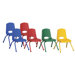 12" Plastic Stack Chair with Matching Painted Legs (Set of 6)
