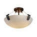 U-Clips Fusion 18" 3 Light Semi Flush Mount