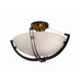 Crossbar Fusion 18" 3 Light Semi Flush Mount