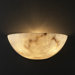 LumenAria Two Light Wall Sconce with Faux Alabaster Resin Shade