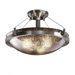 Fusion Two Light Round Semi Flush Bowl