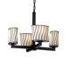 Wire Glass Modular 4 Light Chandelier