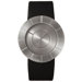 To Men's Watch with Black Rubber Band and Silver Case