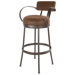Cedarvale 25" Swivel Counter Height Barstool with Brown Seat