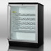 Wine Cellar with Double Pane Tempered Glass Door in Black