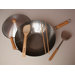 6 Piece 14" Flat Bottom Wok Set