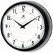Retro Round Metal Wall Clock In Black