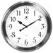 Faux Brushed Nickel Finish Wall Clock