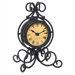 Black Wrought Iron Table Clock