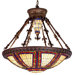 Victorian Tiffany 6 Light Inverted Pendant