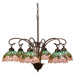 6 Light Tiffany Cabbage Rose Chandelier