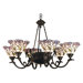 6 Light Victorian Daffodil Bell Chandelier