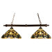Tiffany Jeweled Grape 2 Light Kitchen Island Pendant