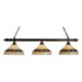 Greek Key Three Light Island Pendant