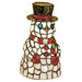 Snowman Tiffany Glass Accent Lamp