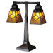 Southwest Amber Mica Diamond Mission Two Arm Desk Lamp