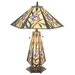 25" H Iris Hex Lighted Base Table Lamp
