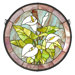 Tiffany Calla Lily Medallion Stained Glass Window