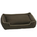 Organic Lounge Dog Bed in Stone
