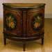Half Round Console Cabinet in Medium Brown