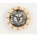 12" Moving Gear Wall Clock with Wooden Dial Ring