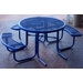3-Seat ADA Round Picnic Table with Diamond Pattern