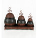 Three Piece Decorative Canister and Tray Set