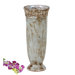Large Ceramic Floral Vase in Washed Blue