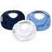 Boy Newborn Bibs 3 Pack in Navy / White / Pale Blue