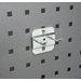 LocHook 2 In. Double Rod 30 Degree Bend 3/16 In. Dia. Zinc Plated Steel Pegboard Hook for LocBoard, 5 Pack