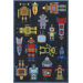Whimsy Steel Blue Kids Rug