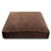 Rectangle Bed with Easy-Wash Cover in Chocolate Suede
