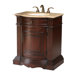 Catherine 30" Bathroom Vanity in Polished Cherry Red with Marble Top