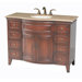Yorktown 48" Bathroom Vanity  in Dark Cherry with Marble Top