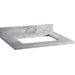31" Marble Vanity Top for Rectangular Undermount Sink with Backsplash in Carrera White