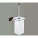 Minnesota Woods Porcelain Toilet Brush Holder with Espresso Wood Mount